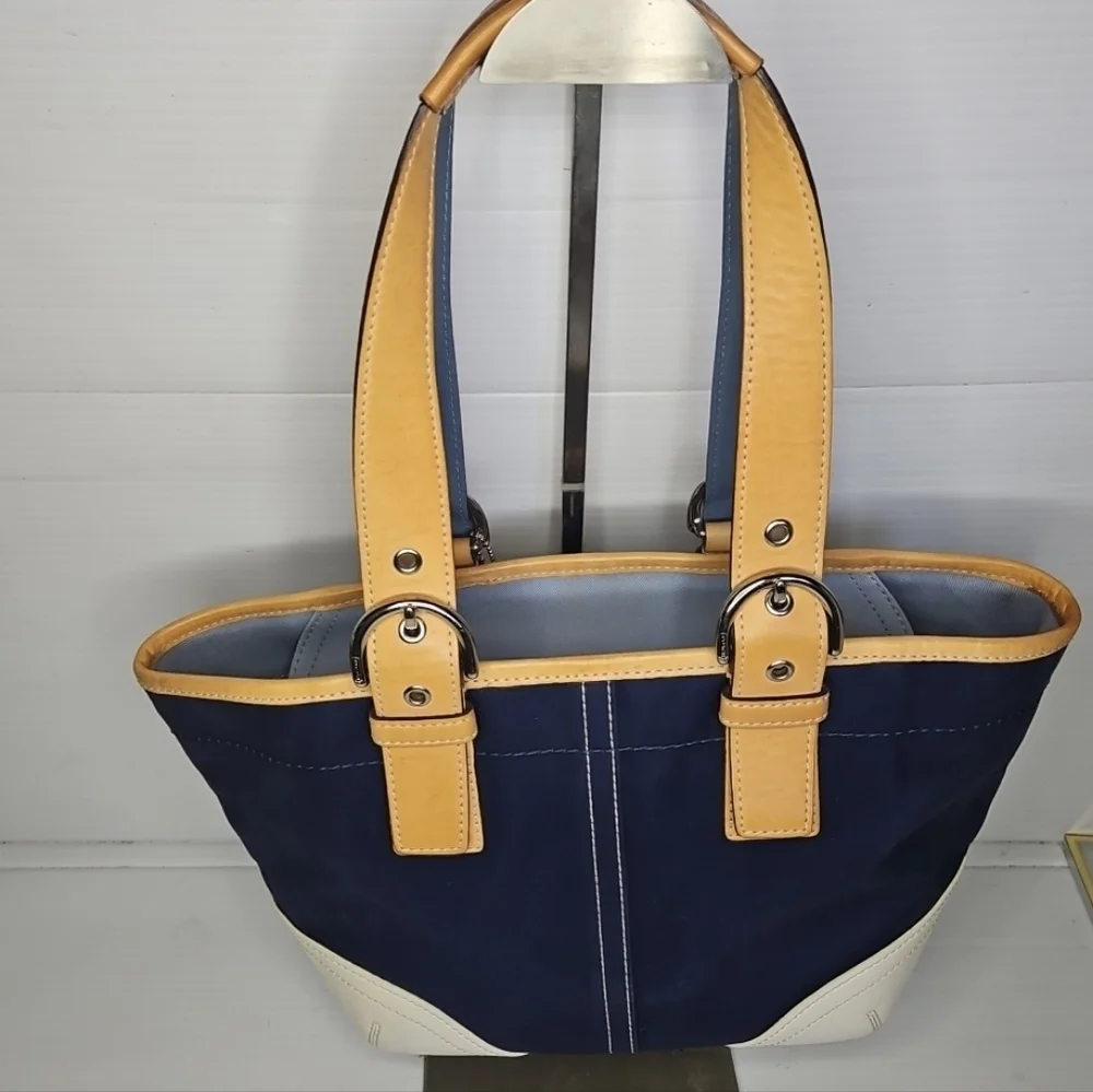 Coach Vintage Y2K SoHo Hampton Mini Daisy Canvas Tote Bag Purse L3J-4428 - Picture 3 of 12